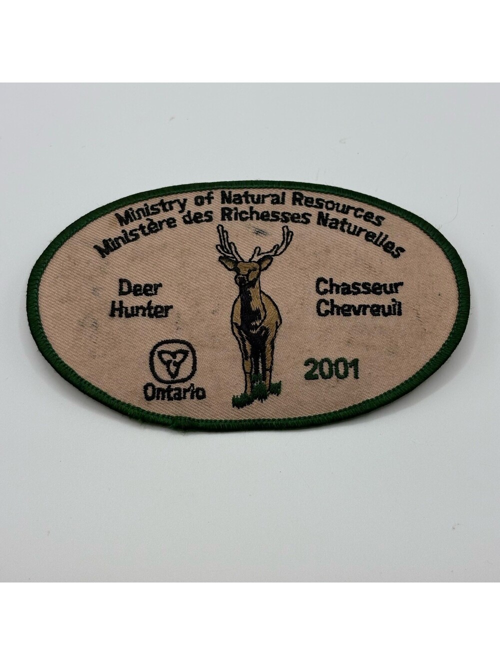 Vintage Patch Ministry Of Natural Resources Deer Hunter 2001 Ontario Canada